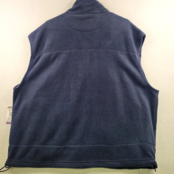 Cabelas Mens Navy Fleece Vest 2XL Full-Zip Sleeveless Outdoor Apparel NEW - Picture 5 of 11